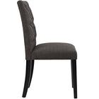 Modway - Duchess Tissu Chaise à manger Ensemble de 4 - Brown-Pieds en caoutchouc massif