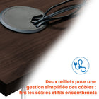 Motionwise - Bureau courbé ergonomique série M3 PRO Motionwise, 30 po x 60 po, électrique assis-debout, double moteurs - Noyer Américain-Garantie de 5 ans pour la surface de 2 ans pour la mécanique
