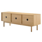 Modway - Milo 59 po Meuble TV, Chêne Basané-Portes coulissantes