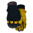 Work Armour - Gants résistants à l'eau Flextime Dryhide - TGrand- Noir/Jaune-Usage général, cuir de chèvre