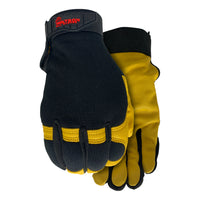Work Armour - Gants résistants à l'eau Flextime Dryhide - TGrand- Noir/Jaune-Usage général, cuir de chèvre