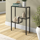 Hudson&Canal - Console Lovett 22" de largeur par - Bronze noirci-Une finition en bronze noirci fabriquée à la main est appliquée sur le cadre en acier