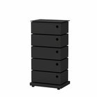 Simply - Unité de stockage 14.96"W x 10.43"D x 28.35"H - Noir-Assemblage facile.