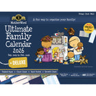 MotherWord - Ultime calendrier familial de luxe pour réfrigérateur 2025-2026 - 13 1/2 po H x 18 po l - anglais-16 grandes pages mensuelles détachables : septembre 2025 - décembre 2026