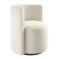Modway - Della Boucle Tissu Chaise pivotante - Ivoire-Chaise pivotante d’accent