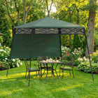 Outsunny - Tente gazébo de jardin pliante 7 pi l x 7 pi L - Vert & Noir-Auvent en tissu Oxford pour protéger des UV