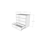 Nexera - Commode James 4 tiroirs, Gris écorce-5
