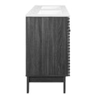 Modway - Render 48" Meuble de salle de bain à double lavabo - Blanc charbon-Tiroirs à extension complète