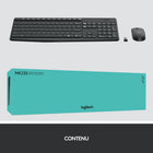 Logitech - Ensemble clavier et souris sans fil MK235,gris, français (920-007899)-Souris dotée d'un compartiment de rangement pour en faciliter le transport
