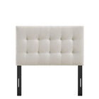 Modway - Emily Tissu tapis Tête de lit jumelée, Lin-Assemblée requise