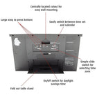 Marathon - Horloge atomique numérique murale, gros écran, qualité commerciale, blanche (CL030025WH)-Formats d'affichage 12 ou 24 heures avec afficheur de la température intérieure en Celsius ou en Fahrenheit