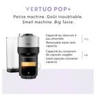 Nespresso - Machine à Café et Espresso Vertuo Pop+ Deluxe par De’Longhi - Argent-Dimensions: 14"L x 8.6"W x 10.4"H