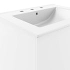 Modway - Vitality 24" Vanette de salle de bain - Blanc blanc-Assemblée requise