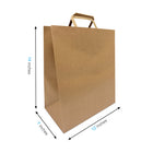 Reliabag - Sac En Papier Avec poignees Plates, Kraft, 12 po L X 7 po P X 14 po H, Paquet De 300-Poignees plates renforcees