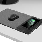 General Supply Goods + Co - Chargeur sans fil 10 W - tapis de souris enroulable - Charbon-Fréquence de charge : 110-148 kHz
