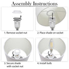 Simple Designs - Petite lampe de table - taupe avec design Web blanc-10