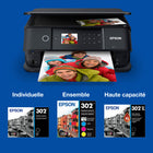Epson - Cartouche d'encre T302XL Claria Premium - Noir grande capacité/Couleur standard CMJ-Le système d’impression Epson est particulièrement conçu pour être utilisé avec les encres d’origine Epson. L’utilisation d’encres non authentiques peut entraîner des dommages qui ne sont pas couverts par la garantie limitée de l’imprimante