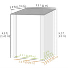 Outsunny - Remise de jardin 3,3 pi x 3,4 pi avec porte verrouillable, brun-Châssis en acier ondulé, galvanisé pour plus de solidité 