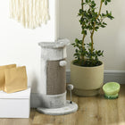 PawHut - Griffoir pour chat 23 po pour chats d'intérieur avec balles de jeu - gris-Griffoir d’angle en sisal pour satisfaire les instincts naturels 