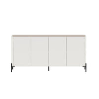 Manhattan Comfort - Buffet moderne Abbey 170 cm - Érable et blanc cassé-Buffet moderne et meuble de rangement pour salle à manger et salon