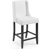 Modway - Baron Imitation cuir Tabouret de comptoir - Blanc-Tabouret de comptoir moderne élégant