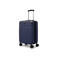 Bugatti - Valise de cabine à coque rigide 21.50po de la collection Monaco - Navy-Fabriqué en ABS/PC léger et résistant avec une insertion en cuir synthétique