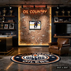 Zach Hyman Oilers Action-H - Toile encadree - 31" x 22"-Dimensions finales: 31.5x22.5