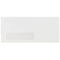 Jam Paper - Enveloppes à fenêtre n° 10 Business, 4 1/8 po H x 9 1/2 po l, Blanc, Paquet de 100-Couleur : Blanc