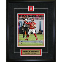 Patrick Mahomes Pin & Plate Chiefs SBLIV - Impression encadree - 16" x 20"-Qualité supérieure - 8x10 framed