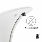 Umbra Otto - Pompe à savon et gel hydroalcoolique 25ml, Blanc/Gris-Dimensions : 3,5 po L x 4,5 po P x 10 po H
