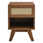 Modway - Soma 1-Tiroir Table de chevet, Noyer-Assemblée requise