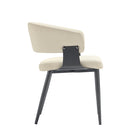 Manhattan Comfort - Lot de 4 chaises de salle à manger modernes Luce 22 po en similicuir texturé - Sable-Conçu pour durer Produit de qualité commerciale