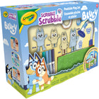 Crayola - Ensemble piscine et plaisir Bluey Scribble Scrubbie Crayola, 4 unités-Personnages bluey : les enfants adoreront colorier toute la famille heeler : bluey, bingo, chilli et bandit