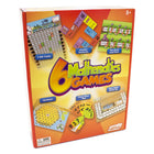 Junior Learning 6 jeux de mathématiques -Ce pack de 6 jeux de mathématiques contient 4 jeux de société, 18 dominos, 1 flipper, une toupie, un dé et des compteurs