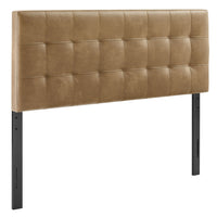 Modway - Lily Cuir végane Tête de lit Queen size, Grillé-Rembourrage en faux cuir