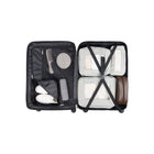 Swiss Mobility - PVG 25.50" Valise rigide à roulettes - Bleu-Intérieur doublé avec panneau de séparation, poche en filet et sangles de serrage