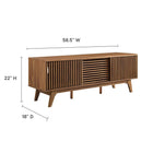 Modway - Iterate 59 po Meuble TV, Noyer-Construction en panneaux de particules