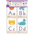 TREND enterprises - Ensemble tableau d'apprentissage de cartes de l'alphabet Bonne nature - Paquet de 32-Les cartes mesurent 13 cm x 20 cm ; 4,1 m de long entièrement assemblé