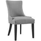 Modway - Marquis Tissu Chaise à manger Ensemble de 4 - Gris clair-Pattes en caoutchouc noir