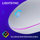 Logitech - Souris de jeu RVB programmable  G203 Prodigy - blanche-Avec le logiciel Logitech G HUB, personnalisez les paramètres de sensibilité de cette souris gaming pour PC en fonction de votre style de jeu et basculez rapidement entre 5 réglages PPP à l’aide du bouton central de changement de résolution