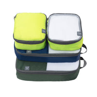 Travelon - Organisateurs d'emballage souples - couleurs vives - Lot de 4-4 tailles d'empilage modulaire pour un rangement organisé et une meilleure capacité des bagages