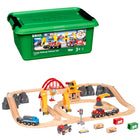 BRIO - Circuit grues et chargements-Compatibilité infinie : Élargissez l'univers ferroviaire de votre enfant avec cet ensemble de luxe passionnant qui s'intégrera parfaitement à l'univers de trains en bois de votre petit ingénieur. Inventez de nouveaux circuits et de nouvelles aventures à chaque voyage en train