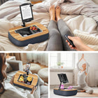 ShoppingAll - Coussin Support Réglable Pour Tablette Avec Bol À Collations - Gris-7
