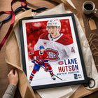 Frameworth - Cadre Lane Hutson Collage Portrait Canadiens - Impression Encadrée - 16 po L x 20 po H-Conçu et fabriqué au Canada par Frameworth avec plus de 32 ans d'expérience en souvenirs sportifs