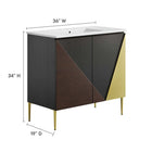 Modway - Alchemist 36" Vanette de salle de bain - Noir noir-Placage de bois de chêne