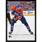 Leon Draisaitl 20x29 Oilers Action-V - Toile encadree - 22" x 31"-Impression sur toile de qualité supérieure avec bordures enveloppées