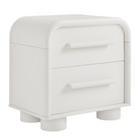 Modway - Bellamy 2 tiroirs Table de chevet - Blanc-Table de chevet moderne à bord courbé