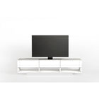 Nexera - Meuble audio-vidéo Stereo, 72 po, 3 tiroirs, Blanc-3 tiroirs de rangement sur coulisses de métal