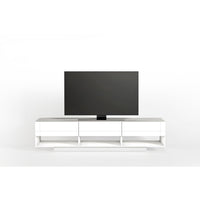 Nexera - Meuble audio-vidéo Stereo, 72 po, 3 tiroirs, Blanc-3 tiroirs de rangement sur coulisses de métal