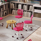 Chaise de Bureau pour Adolescent Homy Casa – Rose-Roulettes colorées adaptées aux planchers de bois franc ou de moquette